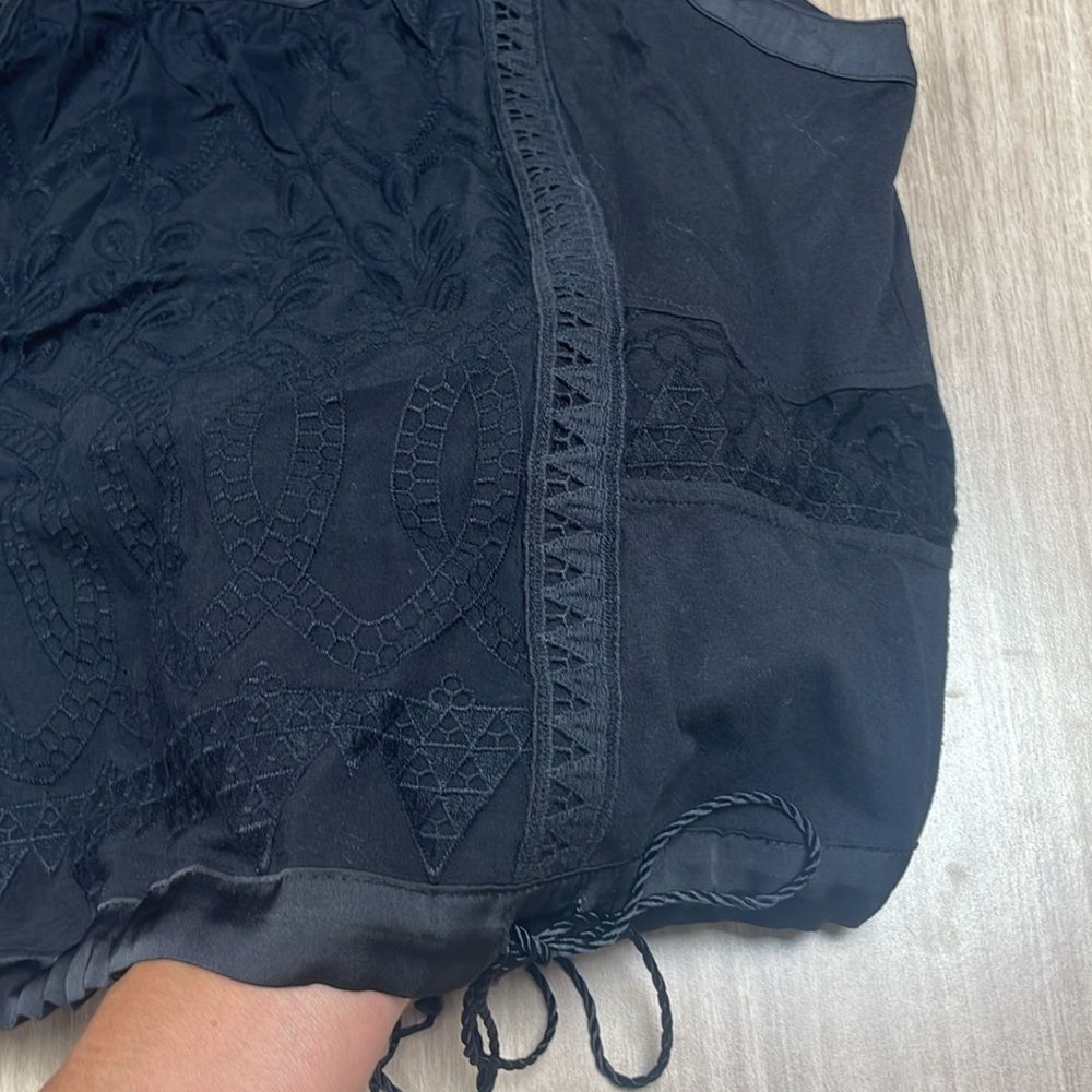 NWT Anthropologie Tiny Blk 100% Cotton Tank lace Strap Boho Festival Cami MED - Picture 4 of 7